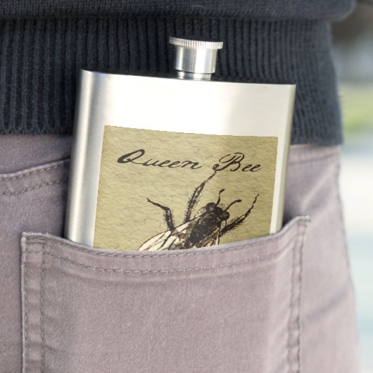 Queen Bee Wildlife Bug Insect Heupfles (Voorbeeld)