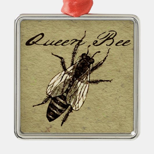 Queen Bee Wildlife Bug Insect Metalen Ornament (Voorkant)