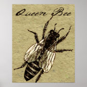 Queen Bee Wildlife Bug Insect Poster (Voorkant)