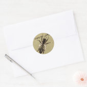 Queen Bee Wildlife Bug Insect Ronde Sticker (Envelop)