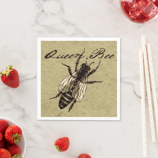 Queen Bee Wildlife Bug Insect Servetten (Insitu)