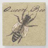 Queen Bee Wildlife Bug Insect Stenen Onderzetter (Voorkant)
