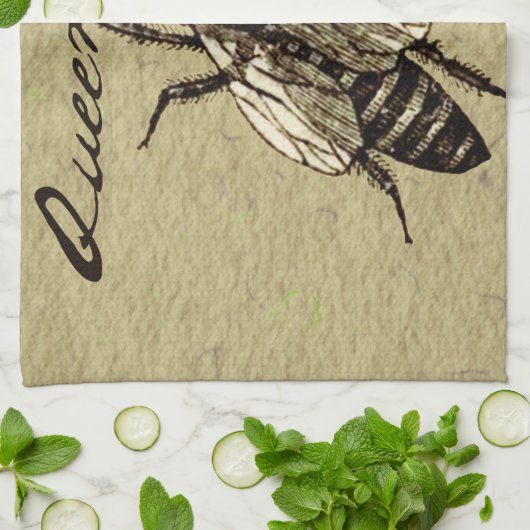 Queen Bee Wildlife Bug Insect Theedoek (Gevouwen)