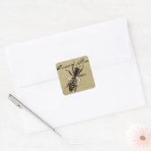 Queen Bee Wildlife Bug Insect Vierkante Sticker (Envelop)