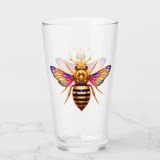 Queen Bee With Crown Glas (Achterkant)