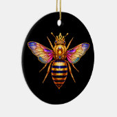 Queen Bee With Crown Keramisch Ornament (Rechts)