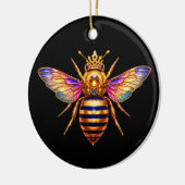 Queen Bee With Crown Keramisch Ornament (Links)