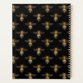 Queen Bee Zwart Goud Patroon Ontwerp Planner (Achterkant)