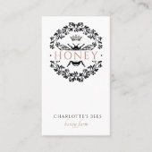 Queen Bee Zwart Wit Goud Imker Honing Apiary Visitekaartje (Voorkant)