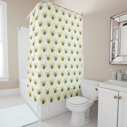 Queen Bees Shower Curtain Douchegordijn (In situ)