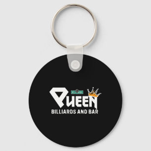 Queen biljart en bar zwembad speler Funny Sleutelhanger