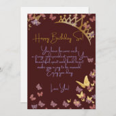 Queen Birthday Card Feestdagenkaart (Voorkant / Achterkant)