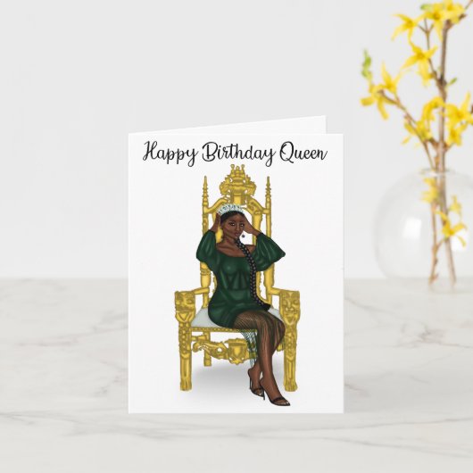 Queen Birthday Card Kaart (Gele Bloem)