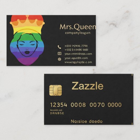 Queen Black Visitekaartje Thema's (Voorkant / Achterkant)