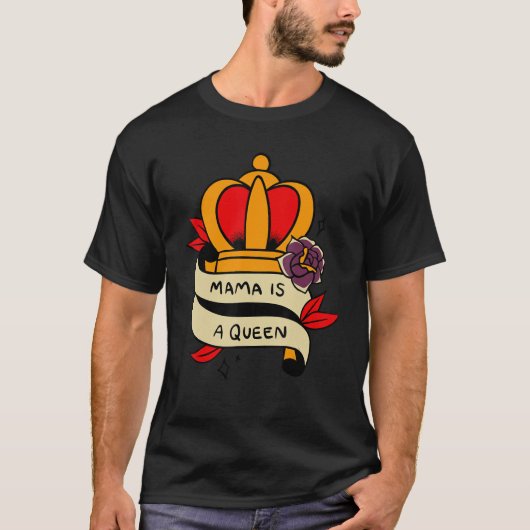 Queen Blessed mama Mama T-shirt (Voorkant)