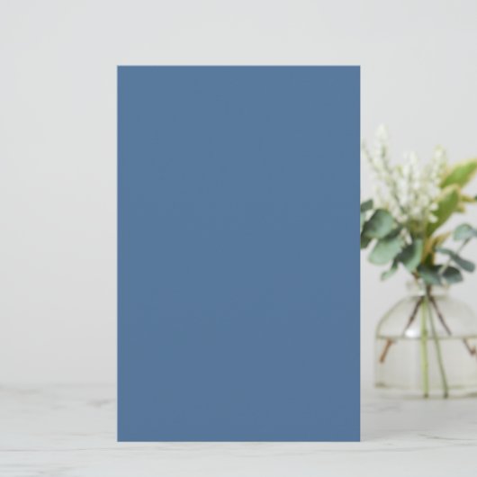 Queen Blue Solid Color Briefpapier (Staand voorkant)
