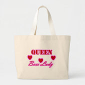 Queen Boss Lady Hearts Jumbo Tas (Voorkant)