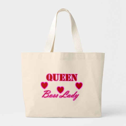 Queen Boss Lady Hearts Jumbo Tas (Voorkant)