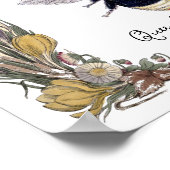 Queen Bumble Bee in Flower Lijst Poster (Hoek)