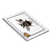 Queen Bumble Bee Notitieboek (Rechterzijde)
