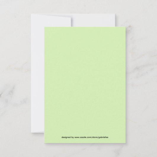 Queen Butterfly Art Flat Note Kaart (Achterkant)