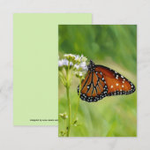 Queen Butterfly Art Flat Note Kaart (Voorkant / Achterkant)