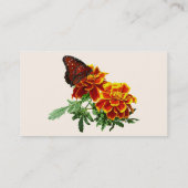 Queen Butterfly op Marigold Visitekaartje (Achterkant)