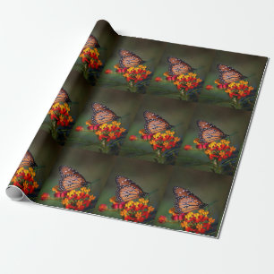 Queen Butterfly op Tropical milkweed Cadeaupapier