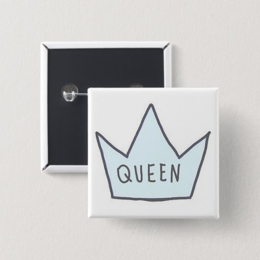 "Queen"-Button Vierkante Button 5,1 Cm (Voorkant /achterkant)