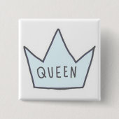 "Queen"-Button Vierkante Button 5,1 Cm (Voorkant)