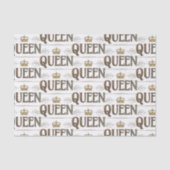 QUEEN Calligraphy Lettering - Elegant Rich Royal Tissuepapier (Voorkant)