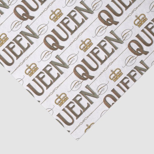 QUEEN Calligraphy Lettering - Elegant Rich Royal Tissuepapier