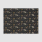 QUEEN Calligraphy Lettering - Elegant Rich Royal Tissuepapier (Voorkant)