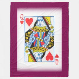 QUEEN CARD FLEECE DEKEN