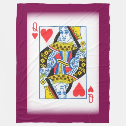 QUEEN CARD FLEECE DEKEN (Voorkant)