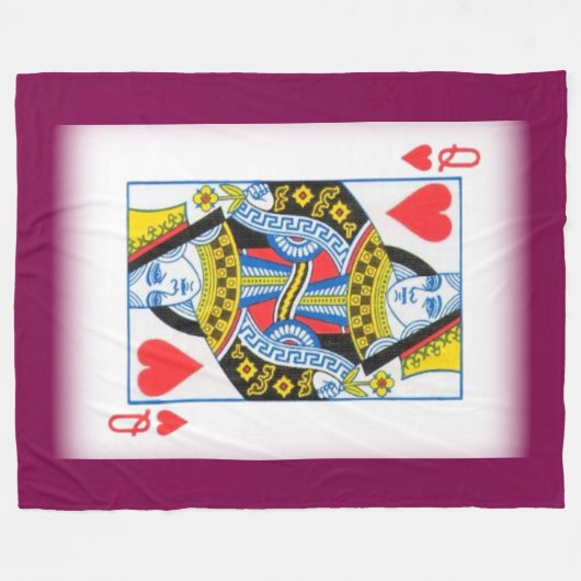 QUEEN CARD FLEECE DEKEN (Voorkant (Horizontaal))
