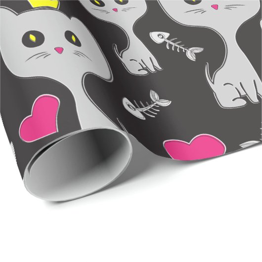 Queen Cat Pattern Cadeaupapier (Rol Hoek)