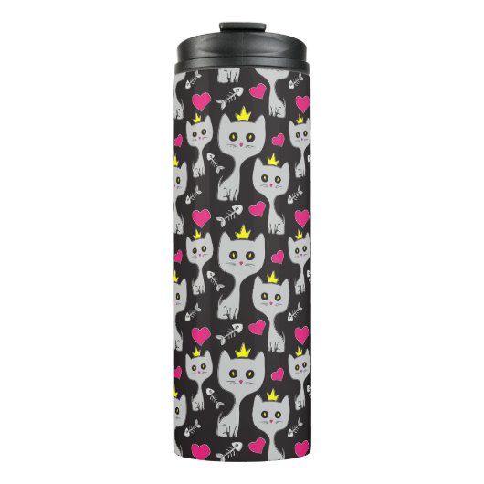 Queen Cat Pattern Thermosbeker (Voorkant)