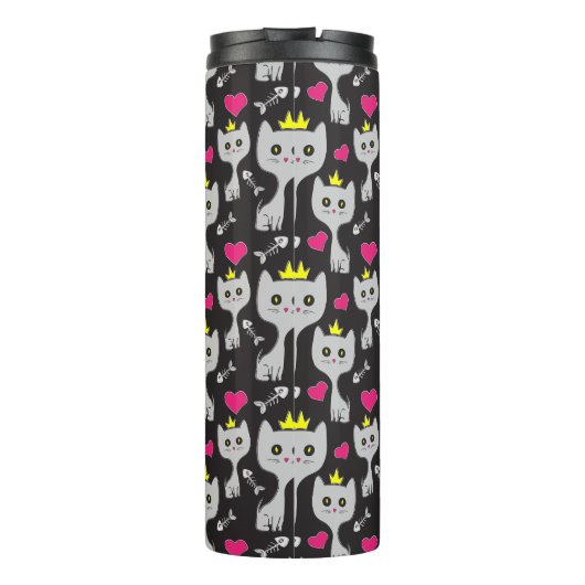 Queen Cat Pattern Thermosbeker (Achterkant)