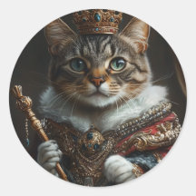 Queen Cat Sticker - Realistisch en vol van houding