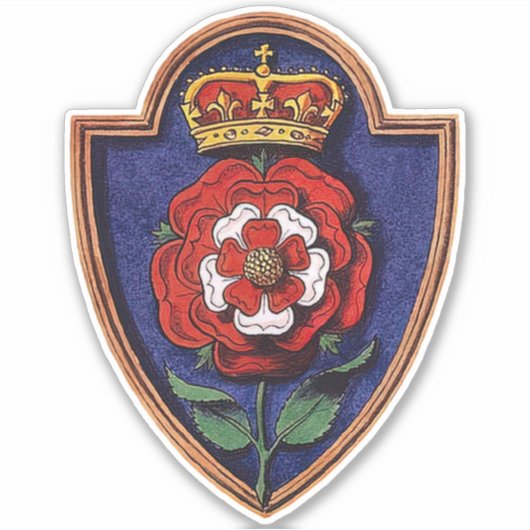 Queen Catherine Howard Royal Badge Tudor Roos Sticker (Voorkant)