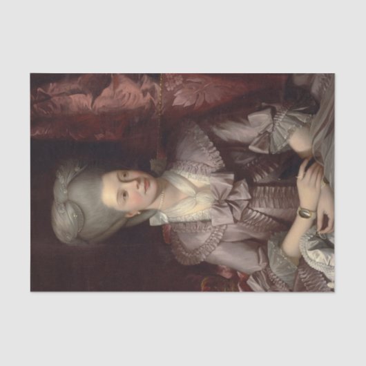 Queen Charlotte (1777) van Benjamin West Tissuepapier (Voorkant)