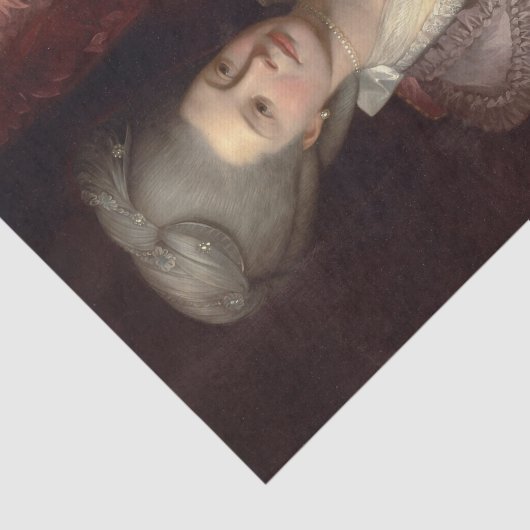 Queen Charlotte (1777) van Benjamin West Tissuepapier (Detail)