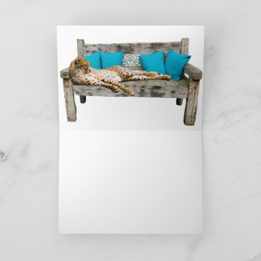 QUEEN CHEETAH BLANK KAART (Binnen)