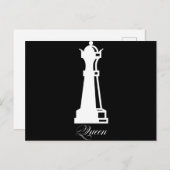 Queen Chess Piece Halloween Costume Chess Lover Aankondigingskaart (Voorkant / Achterkant)