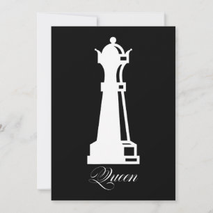 Queen Chess Piece Halloween Costume Chess Lover Bedankkaart