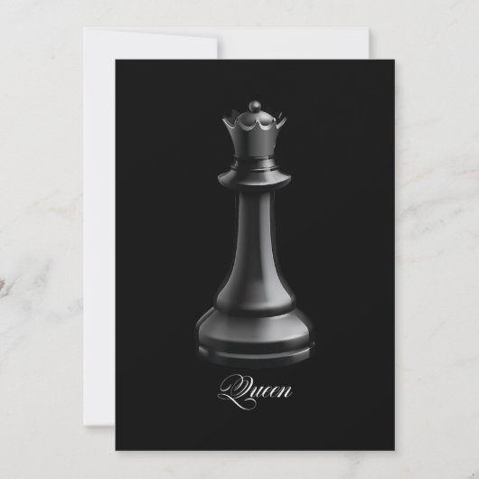 Queen Chess Piece Halloween Costume Chess Lover Feestdagenkaart (Voorkant)