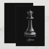 Queen Chess Piece Halloween Costume Chess Lover Feestdagenkaart (Voorkant / Achterkant)