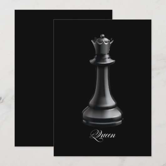 Queen Chess Piece Halloween Costume Chess Lover Feestdagenkaart (Voorkant / Achterkant)