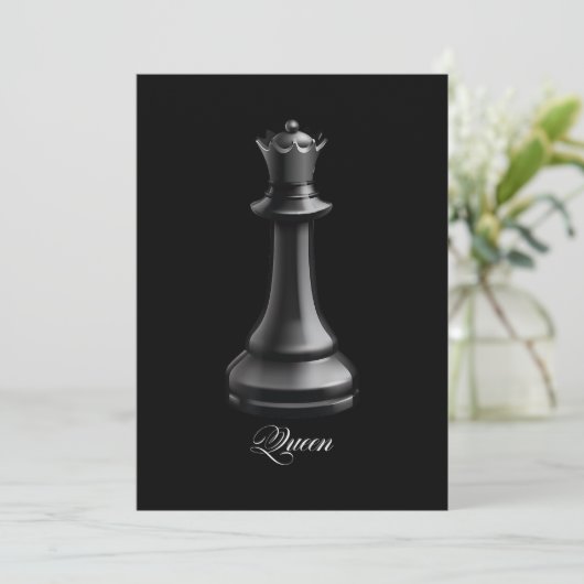 Queen Chess Piece Halloween Costume Chess Lover Feestdagenkaart (Staand voorkant)
